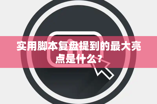 实用脚本复盘提到的最大亮点是什么？
