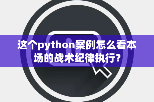 这个python案例怎么看本场的战术纪律执行？
