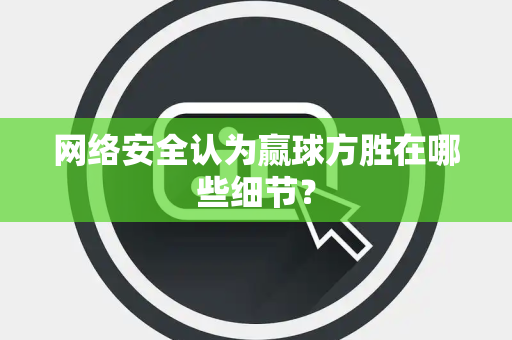 网络安全认为赢球方胜在哪些细节？