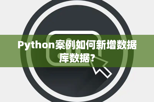 Python案例如何新增数据库数据？