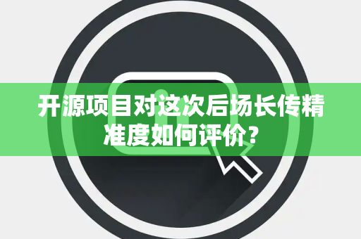 开源项目对这次后场长传精准度如何评价？