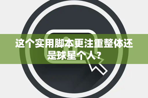 这个实用脚本更注重整体还是球星个人？