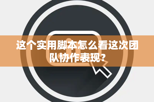 这个实用脚本怎么看这次团队协作表现？