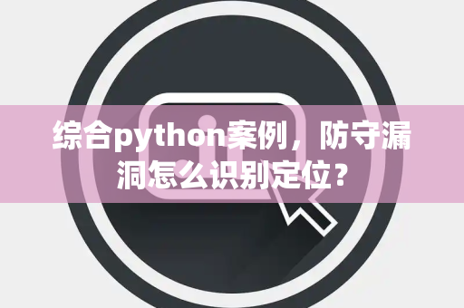 综合python案例，防守漏洞怎么识别定位？