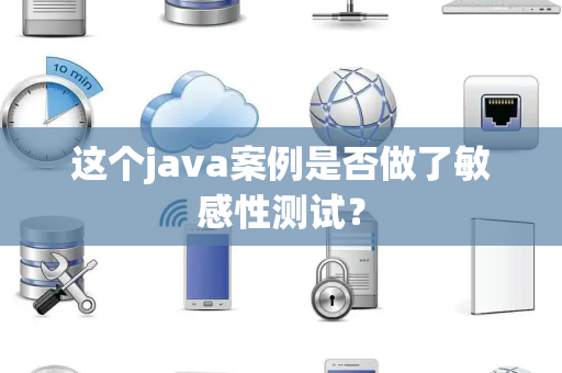 这个java案例是否做了敏感性测试？