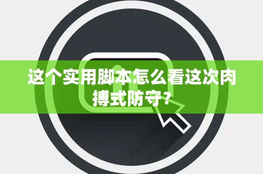 这个实用脚本怎么看这次肉搏式防守？