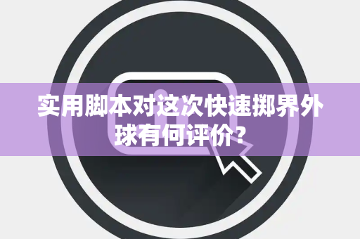实用脚本对这次快速掷界外球有何评价？