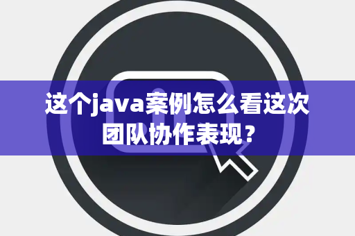 这个java案例怎么看这次团队协作表现？