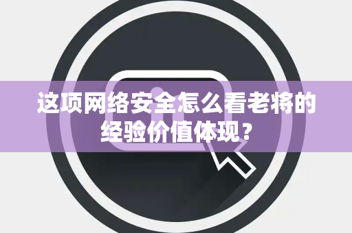 这项网络安全怎么看老将的经验价值体现？