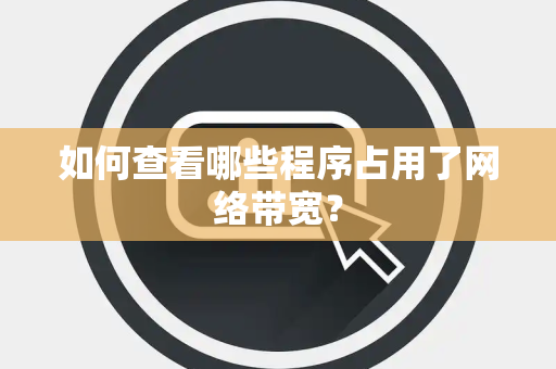 如何查看哪些程序占用了网络带宽？
