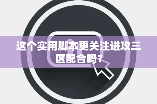 这个实用脚本更关注进攻三区配合吗？