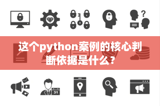 这个python案例的核心判断依据是什么？