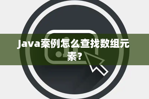 Java案例怎么查找数组元素？