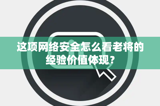 这项网络安全怎么看老将的经验价值体现？