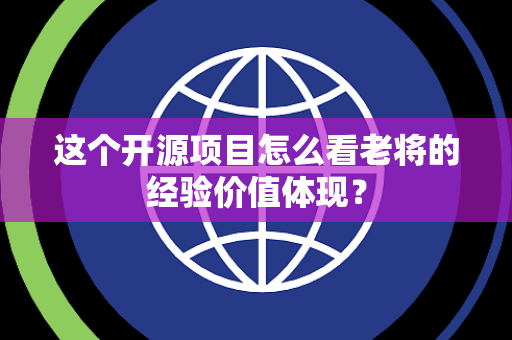 这个开源项目怎么看老将的经验价值体现？