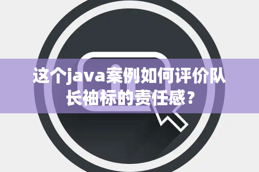 这个java案例如何评价队长袖标的责任感？