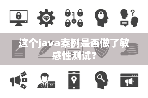 这个java案例是否做了敏感性测试？