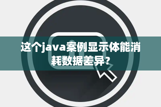 这个java案例显示体能消耗数据差异? 这个java案例显示体能消耗数据差异?