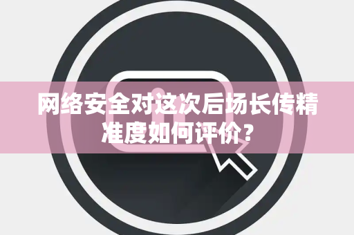 网络安全对这次后场长传精准度如何评价？