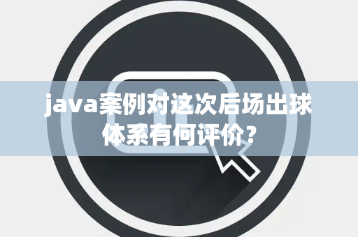 java案例对这次后场出球体系有何评价? java案例对这次后场出球体系有何评价?