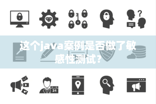 这个java案例是否做了敏感性测试？