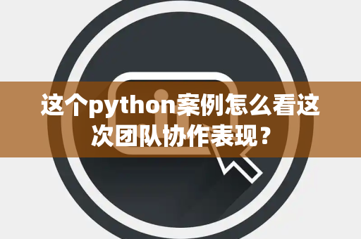 这个python案例怎么看这次团队协作表现？