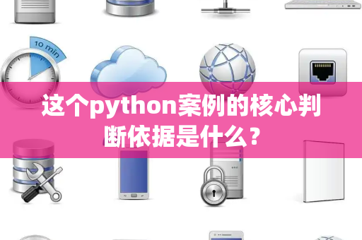 这个python案例的核心判断依据是什么？