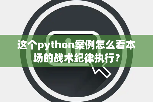 这个python案例怎么看本场的战术纪律执行？