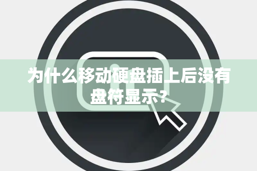 为什么移动硬盘插上后没有盘符显示？