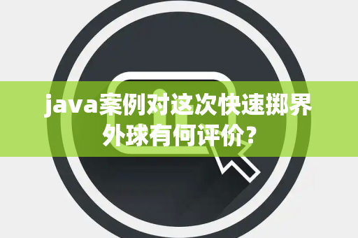 java案例对这次快速掷界外球有何评价？