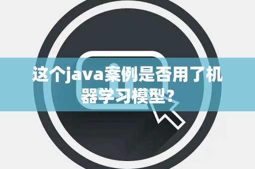 这个java案例是否用了机器学习模型？