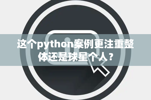 这个python案例更注重整体还是球星个人？