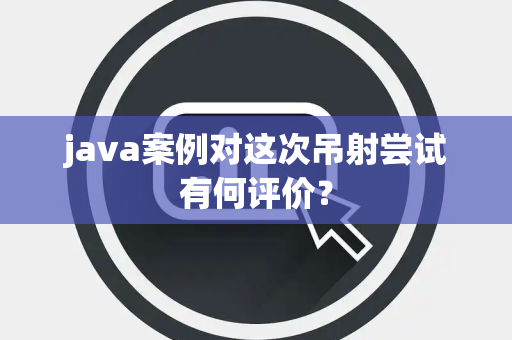 java案例对这次吊射尝试有何评价？