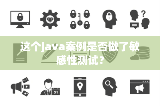 这个java案例是否做了敏感性测试？