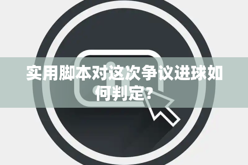 实用脚本对这次争议进球如何判定？