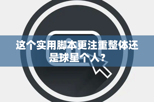 这个实用脚本更注重整体还是球星个人？
