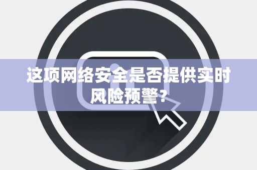 这项网络安全是否提供实时风险预警？