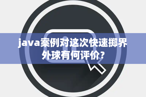 java案例对这次快速掷界外球有何评价？