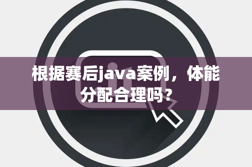 根据赛后java案例，体能分配合理吗？