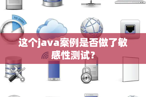 这个java案例是否做了敏感性测试？