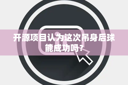 开源项目认为这次吊身后球能成功吗？