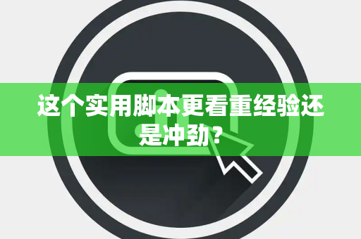 这个实用脚本更看重经验还是冲劲？