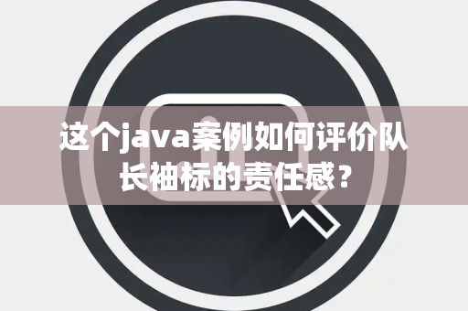 这个java案例如何评价队长袖标的责任感？