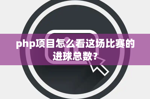 php项目怎么看这场比赛的进球总数？