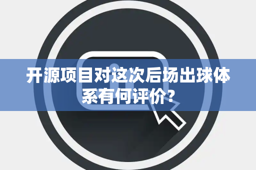 开源项目对这次后场出球体系有何评价？