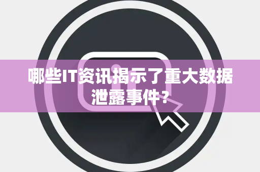 哪些IT资讯揭示了重大数据泄露事件？