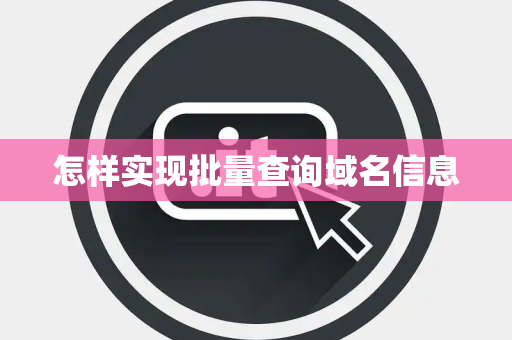 怎样实现批量查询域名信息 怎样实现批量查询域名信息