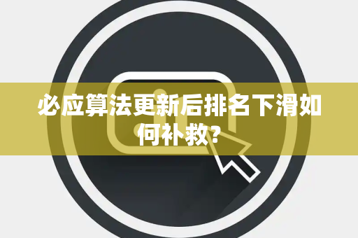 必应算法更新后排名下滑如何补救？
