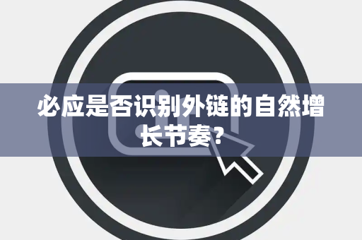 必应是否识别外链的自然增长节奏？